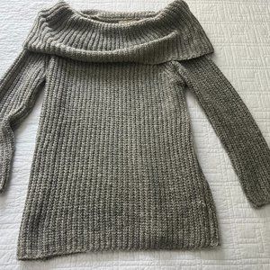 entro Dark Grey Off-the-Shoulder Sweater. Size S